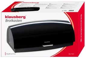 Cutie pentru pâine din metal, 45×28.5×17 cm, neagră, Klausberg KB-7931