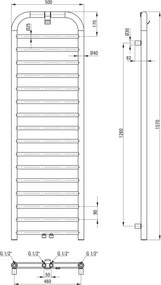 Silia Calorifer baie - înălțime 157 cm AGI_CG51