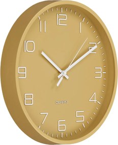 Ceas de perete Rosolini, ocru, silențios, 30 cm