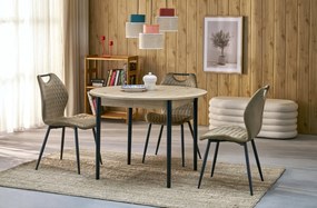 Masa extensibila Pivot stejar artizan/negru L102-142 cm