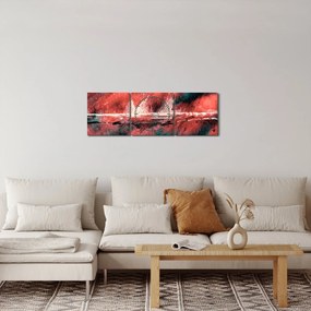 Tablou - Explozie în petrol (cu ceas) (90x30 cm)