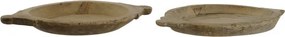 Centru de masă decorativ tip piesă unică, stil natural rustic, culoare natur, din lemn de tec, „Teak”