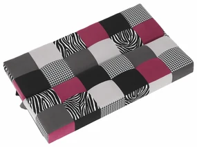 Canapea, textil roz/gri/neagră, ALABAMA
