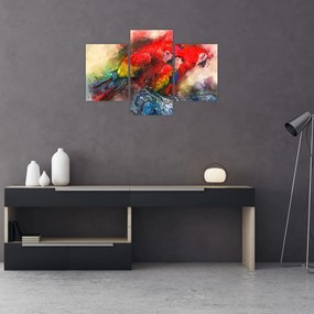 Tablou - Papagali roșii ara (90x60 cm)