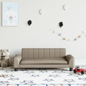 vidaXL Canapea pentru copii, cappuccino, 90x53x30 cm, piele ecologică
