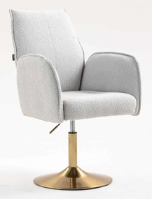 HR280N Scaun Gri Boucle cu Bază Aurie