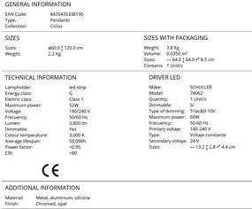 Lustra LED moderna design circular Ciclos crom
