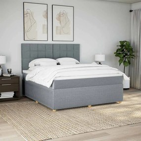 vidaXL Pat continental, gri deschis, 180x200 cm, material textil