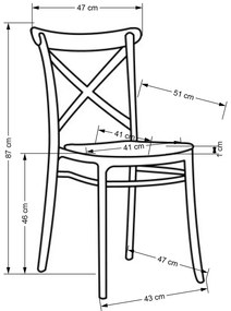 Scaun de bucaterie Nikola, ratan / negru