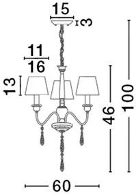 Candelabru 3 brate design clasic Elegant NVL-5157201