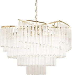 Lustra suspendata metal auriu si sticla LUMA 60