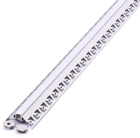 Profil Banda LED de Colt Interior, Incastrat (ST), pentru Rigips, Aluminiu + Alb Mat, 2m
