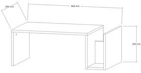 Măsuță de conferință Memo Sapphire Oak