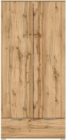 Dulap ZELE, stejar wotan, PAL, cu 2 usi, 91x57x195 cm
