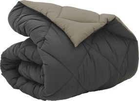 vidaXL Duvet de iarnă Gri deschis și antracit 140 x 200 cm Microfibră