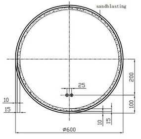 Oglinda rotunda 60 cm cu rama neagra, iluminare LED si dezaburire, Fluminia, Ando 600 mm