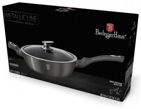 Tigaie cu capac adanca 28 cm Carbon Metallic Line Berlinger Haus BH 1238N