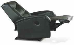 Fotoliu recliner Jeff piele ecologica negru H101 cm