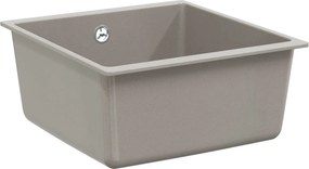 vidaXL Chiuvetă Gri 430 x 460 mm 80% Quartz și 20% Rășină