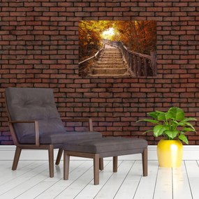 Tablou - Scări în natură în toamnă (70x50 cm)