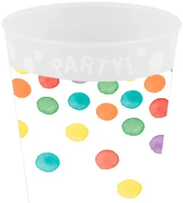 Colorat Multiwatercolor Pahar Party micro premium din plastic 250 ml
