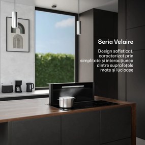Klarstein Velaire Downdraft-System, Elegant, minimalist, puternic, Clasa energetică A++, 906 m³/h, 90 cm