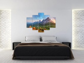 Tablou cu curcupeu deasupra stâncilor (150x105 cm)