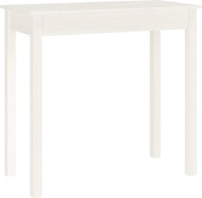 vidaXL Masă consolă, alb, 80x40x75 cm, lemn masiv de pin