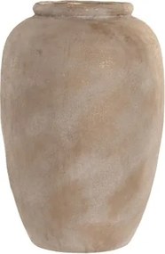 Amforă decorativă, stil rustic mediteranean, culoare maro deschis, din ceramică, „Anfora”