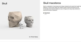 Ghiveci plante design decorativ modern exterior/interior SKULL 75x57x70cm