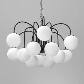 Lustră pe lanț CAMBRIDGE 12xE14/60W/230V neagră