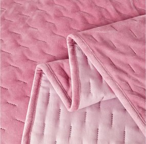 Cuvertura de pat din catifea ASTRALIA, roz Dimensiune: 200 x 220 cm
