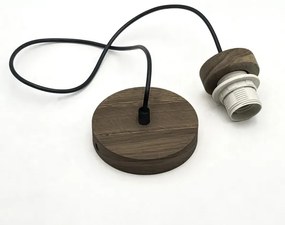 Lustră pe cablu Brilagi ANTHONY 1xE27/60W/230V stejar nuc/negru