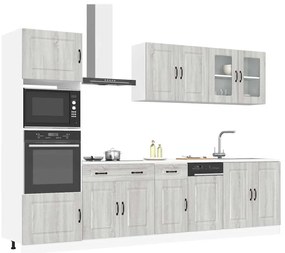 vidaXL Set de dulapuri de bucătărie 7 piese „Kalmar” lemn Sonoma gri