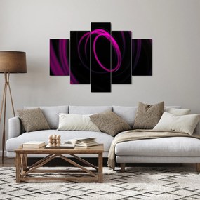 Tablou - linii violete (150x105 cm)