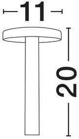 Stalp de exterior pentru terasa sau gradina, MOOD maro H-20cm