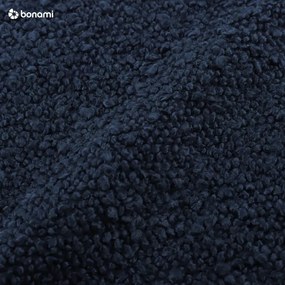 Taburet albastru închis cu tapițerie din stofă bouclé Molino – Micadoni Home