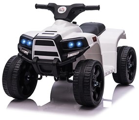 HOMCOM ATV electric cu lumini si claxon, 3 km/h, copii 18-36 luni, Negru/Alb