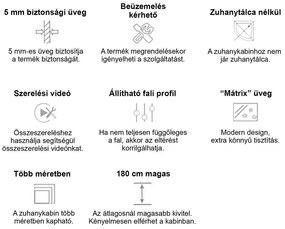 Cabină de duș pătrată Spirit Matrix 90x90