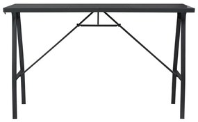 Masa de bar gradina, negru, 180x60x110 cm, sticla securizata 1, 186 x 60 x 110 cm