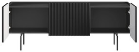 Dulap TV Malmi 150 cm - negru mat / picioare negre