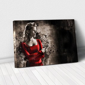 Tablou Canvas - Woman in Red 40 x 65 cm