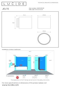 Aplică pentru baie JELTE 1xG9/33W/230V IP44 Lucide 04203/01/30