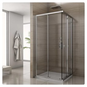 Cabina de dus patrata cu usi glisante SanSwiss Salia SAE2 90x90 sticla securizata 6mm