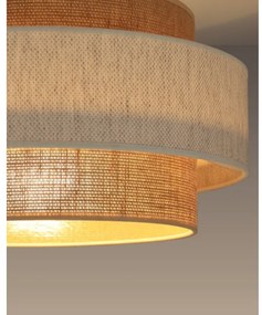 Lustră suspendată pe cablu BOHO 1xE27/60W/230V Ø 40 cm, crem/jută