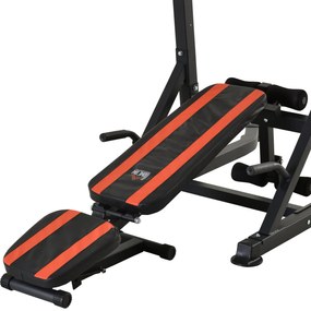 Aparat pentru sport pentru multe tipuri de exercitii, 92x178x200-236cm rosu HOMCOM | Aosom Romania
