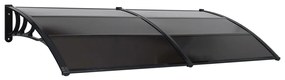 vidaXL Copertină de ușă, negru, 200 x 100 cm, pc
