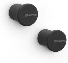 Set 2 agatatoare prosoape Brabantia MindSet 1005680, Acoperit cu minerale, Kit de montare inclus, Pana la 2 kg, Gri inchis