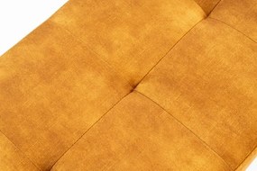 Bancheta tapitata design modern Boutique 100cm, galben mustar