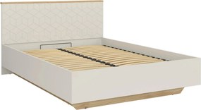 Pat GLAMOUR 160x200, casmir/stejar, PAL, cu somiera